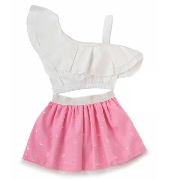 Conjunto Campesino – Falda y Camisa con Manga al Hombro para Niñas